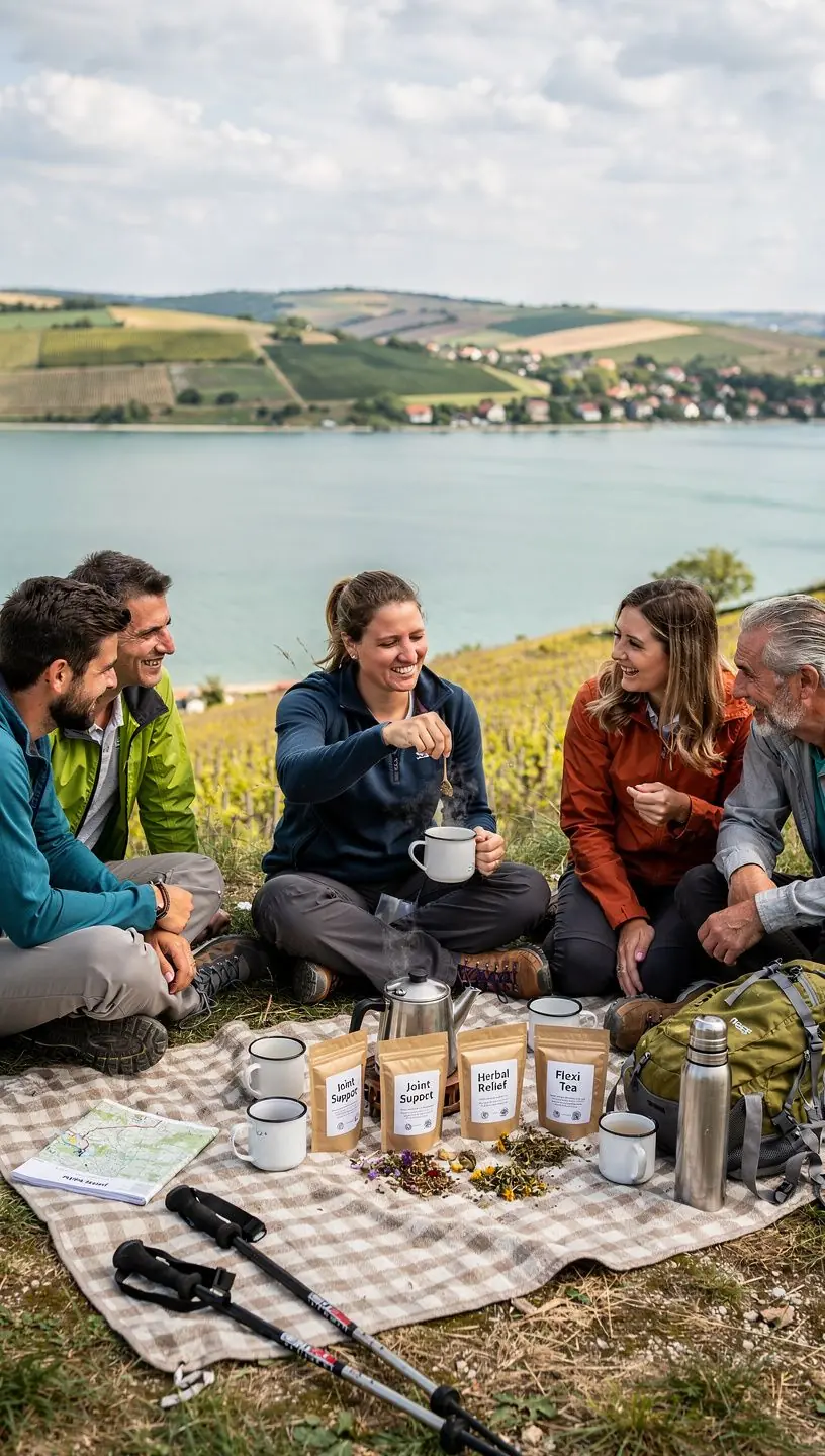 Egy ízléses teáskanna, amelyben közös egészséget támogató keverék található.