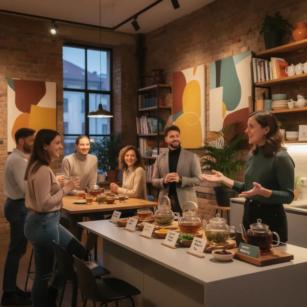 Zöld tea levélből készült forró ital, amely a közös egészség támogatására szolgál.